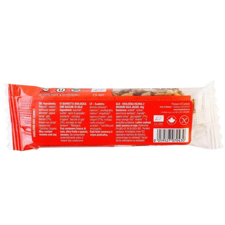 Baton cu Goji Taste Of Nature 40g (fara gluten , fara zahar) - Republica BIO