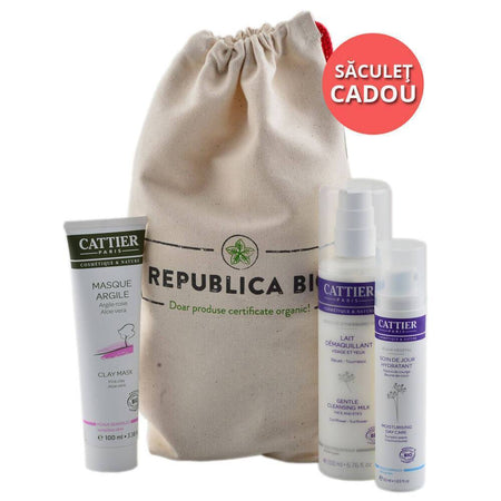 Elixir BIO, saculet cadou cu produse Cattier, 3 produse