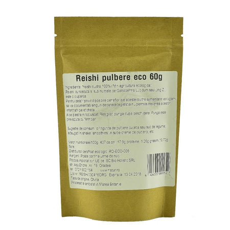 Reishi Pulbere Raw Bio 60g