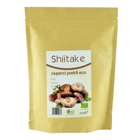 Shiitake Pulbere Raw Bio 250g