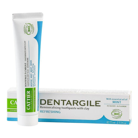Pasta de dinti cu menta Cattier Dentargile, bio, 75 ml