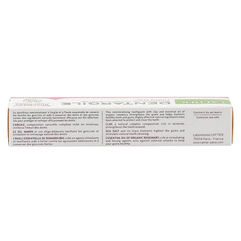 Pasta de dinti cu rozmarin Cattier Dentargile, bio, 75 ml