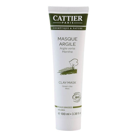 Masca cu argila verde pentru ten gras Cattier, bio, 100 ml