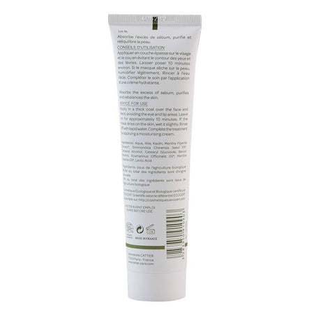 Masca cu argila verde pentru ten gras Cattier, bio, 100 ml