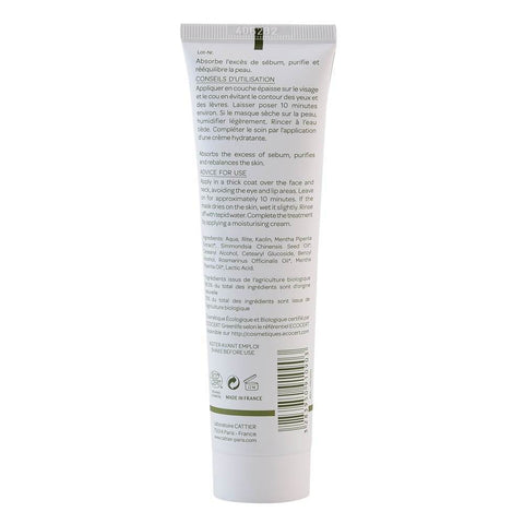 Masca cu argila verde pentru ten gras Cattier, bio, 100 ml