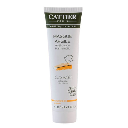 Masca cu argila galbena pentru ten uscat Cattier, bio, 100 ml