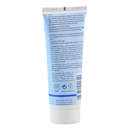 Crema hidratanta pentru bebelusi, cu parfum de migdala dulce, pentru fata si corp Cattier, bio, 75 ml - Republica BIO
