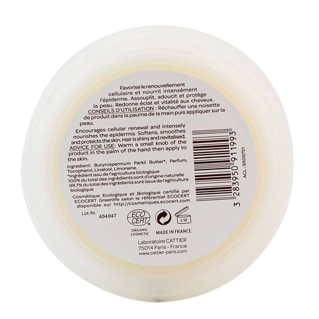 Unt de shea cu flori salbatice Cattier, bio, 100 g