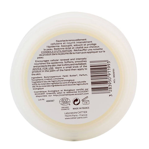 Unt de shea cu flori salbatice Cattier, bio, 100 g