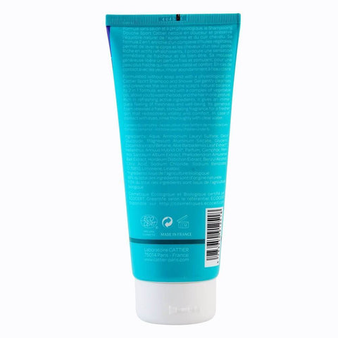 Gel de dus pentru par si corp Cattier Sport, bio, 200 ml