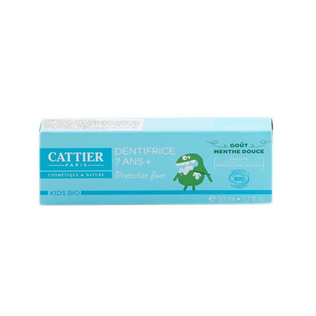 Pasta de dinti pentru copii de 7+ ani Cattier, cu fluor, bio, 50 ml