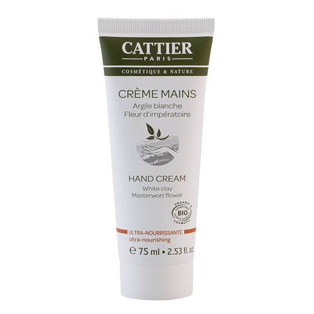 Crema ultrahidratanta pentru maini cu argila alba si flori Cattier, bio, 75 ml - Republica BIO