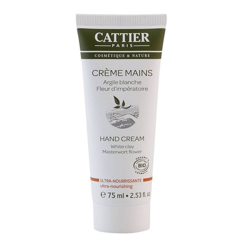 Crema ultrahidratanta pentru maini cu argila alba si flori Cattier, bio, 75 ml - Republica BIO