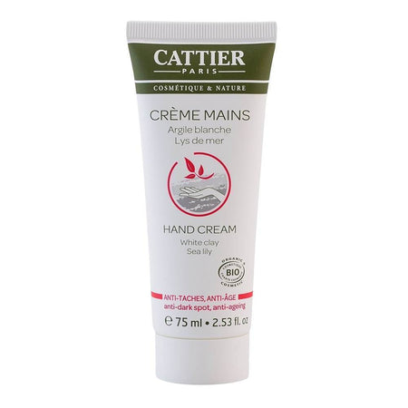 Crema de maini cu argila alba si crini de mare antiageing si antipete Cattier, bio, 75 ml - Republica BIO