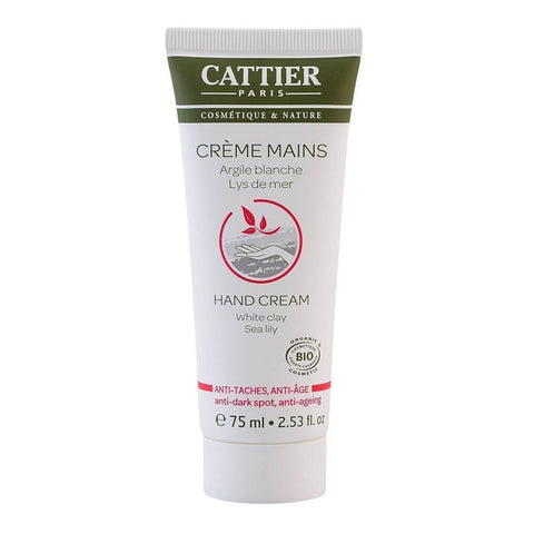 Crema de maini cu argila alba si crini de mare antiageing si antipete Cattier, bio, 75 ml - Republica BIO