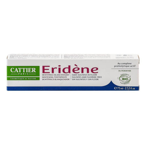 Pasta de dinti pentru albire Cattier Eridene, fara fluor, fara sulfati, bio, 75 ml