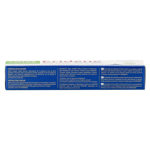 Pasta de dinti pentru albire Cattier Eridene, fara fluor, fara sulfati, bio, 75 ml