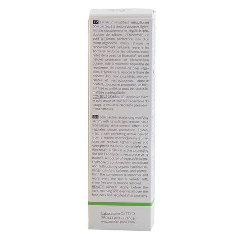 Ser matifiant Cattier Soie Lactee, bio, 30 ml