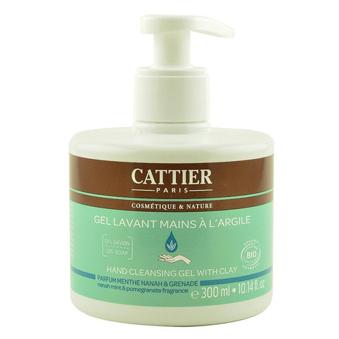 Gel curatare maini cu argila alba, menta si rodie, bio, 300 ml