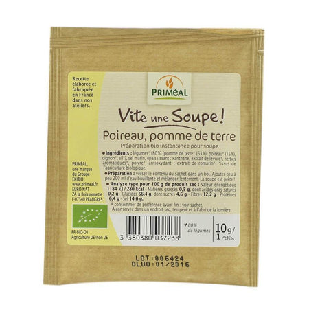 Supa cu praz si cartofi (plic), bio, 10g