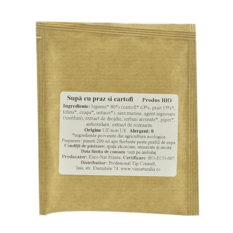 Supa cu praz si cartofi (plic), bio, 10g