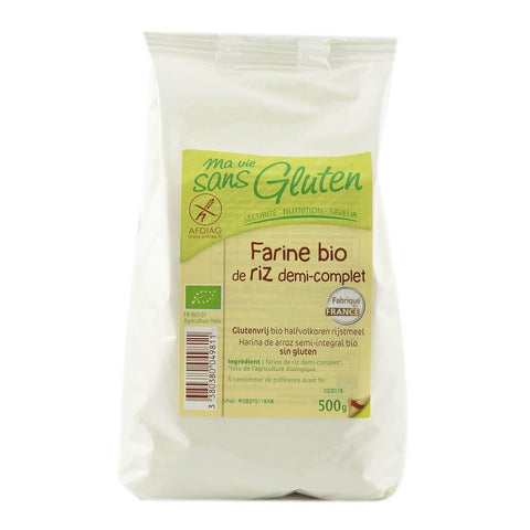 Faina de orez semiintegral, fara gluten, bio, 500g