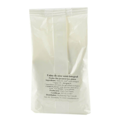 Faina de orez semiintegral, fara gluten, bio, 500g