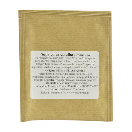 Supa cu varza alba (plic), bio, 10g