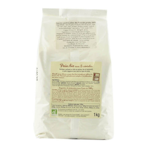 Amestec organic cu 5 cereale pentru paine, 1kg - Republica BIO