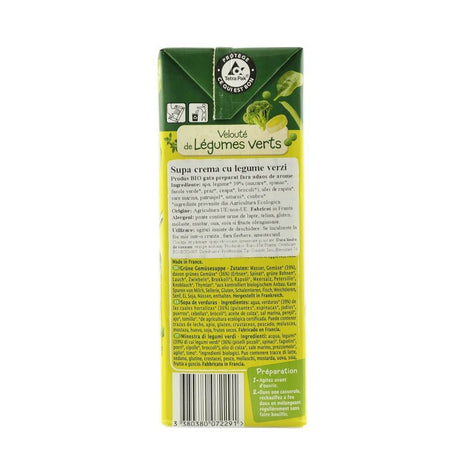 Supa crema cu legume verzi (la cutie tetra pak), bio, 1l