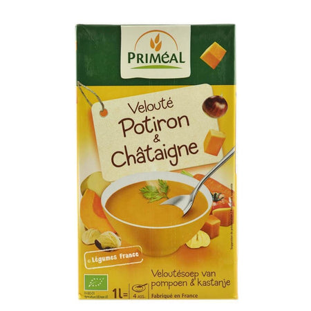 Supa crema de dovleac si castane (la cutie tetra pak), bio, 1l