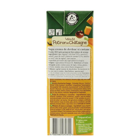 Supa crema de dovleac si castane (la cutie tetra pak), bio, 1l