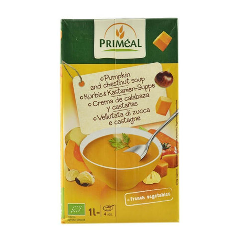 Supa crema de dovleac si castane (la cutie tetra pak), bio, 1l
