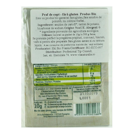 Praf de copt fara gluten Ma Vie sans Gluten, bio, 4x10 g