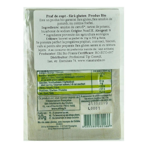 Praf de copt fara gluten Ma Vie sans Gluten, bio, 4x10 g