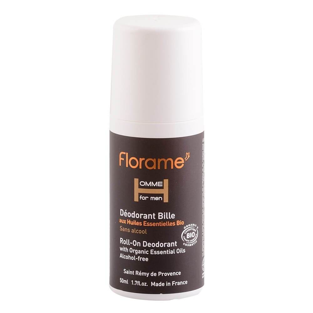 Deodorant roll-on Florame pentru barbati, bio, 50 ml