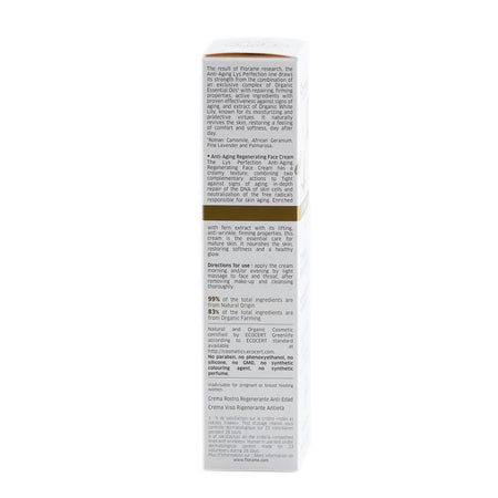 Crema Florame Lys regeneratoare pentru fata, anti-imbatranire, bio, 50 ml - Republica BIO