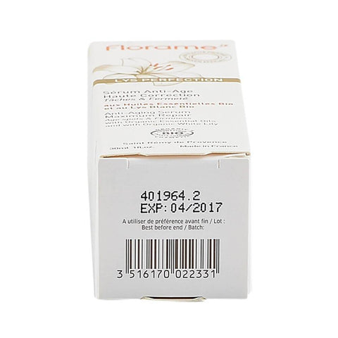 Ser anti-ageing Florame Lys Perfection, haute correction, bio, 30 ml
