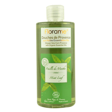 Gel de dus cu aroma de frunze de menta Florame, 500 ml, bio