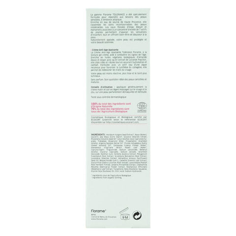 Crema calmanta antiage Florame pentru piele atopica, sensibila, bio, 50 ml
