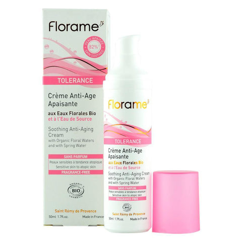 Crema calmanta antiage Florame pentru piele atopica, sensibila, bio, 50 ml