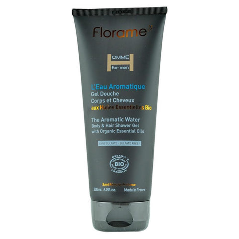 Gel de dus pentru corp si par Florame Aromatique pentru barbati, bio, 200 ml