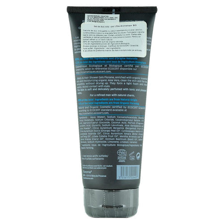 Gel de dus pentru corp si par Florame Aromatique pentru barbati, bio, 200 ml
