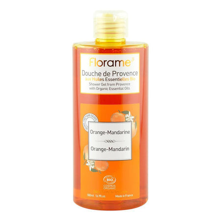Gel de dus Portocala si Mandarina, Florame, fara sulfati, bio, 500 ml