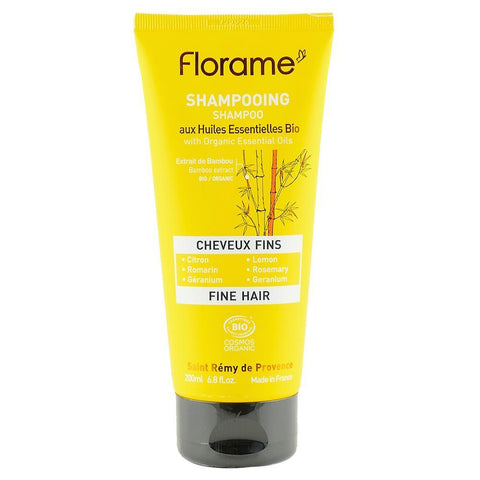 Sampon pentru Par Fin fara sulfati Florame, bio, 200 ml