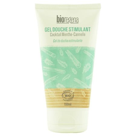 Gel de dus stimulant cu menta si scortisoara, Bioregena, bio, 150 ml