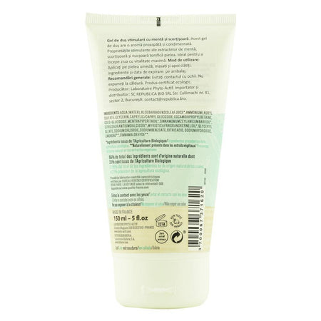 Gel de dus stimulant cu menta si scortisoara, Bioregena, bio, 150 ml