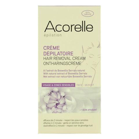 Crema depilatoare naturala pentru fata si zone sensibile Acorelle, 75 ml, bio - Republica BIO