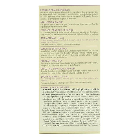 Crema depilatoare naturala pentru fata si zone sensibile Acorelle, 75 ml, bio - Republica BIO