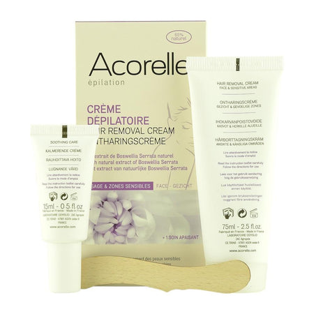 Crema depilatoare naturala pentru fata si zone sensibile Acorelle, 75 ml, bio - Republica BIO